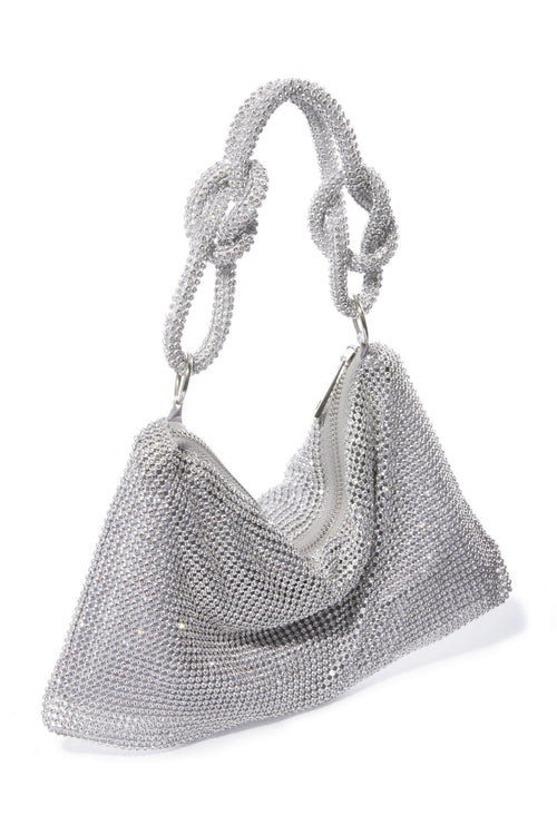 Crystal Mesh Handbag Silver
