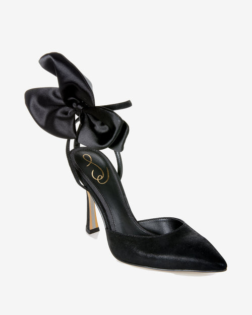Bow Pointed Toe Heel Black