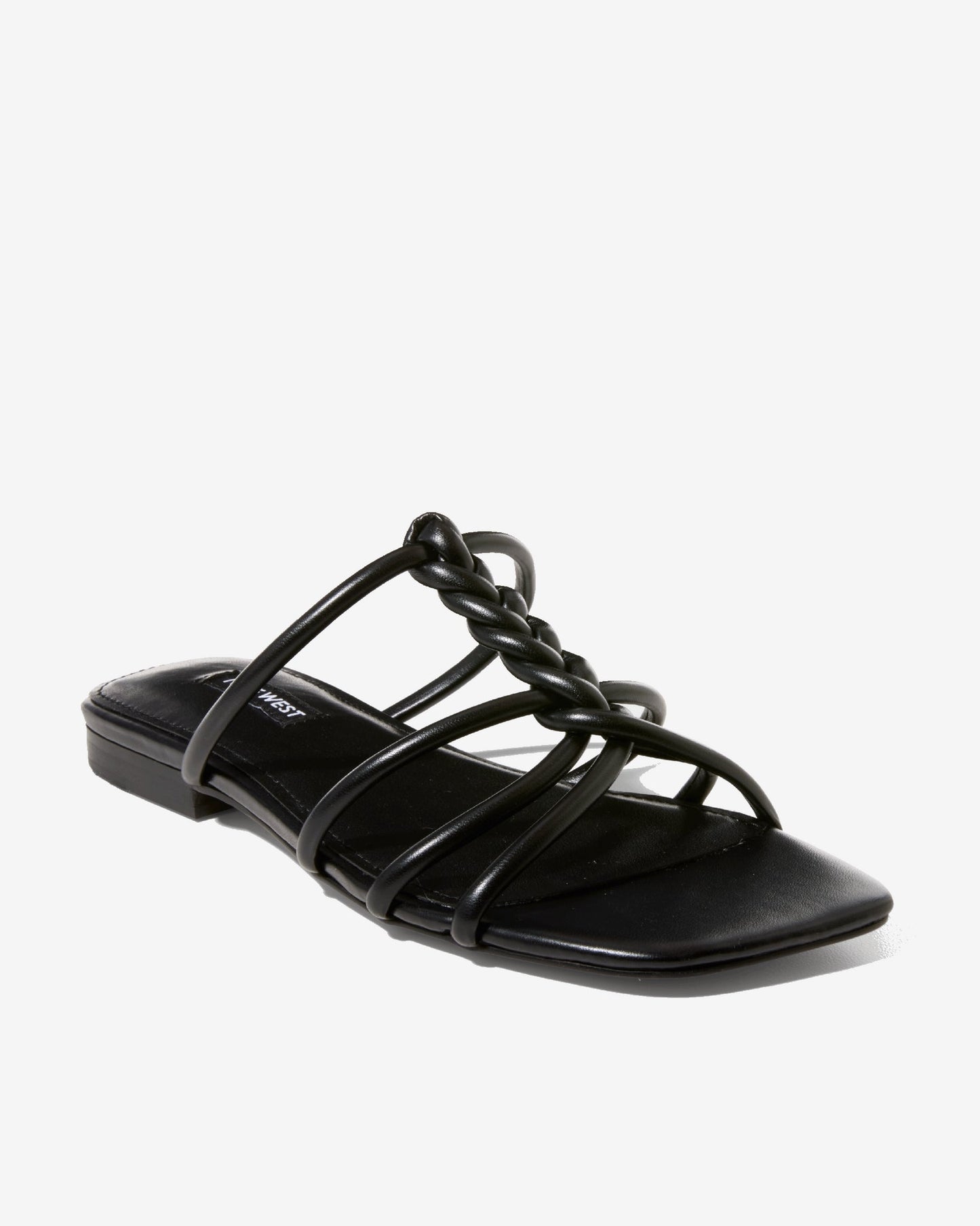 Braided Strappy Sandal Black