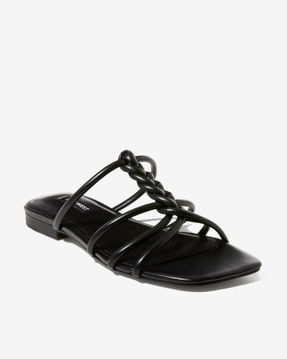 Braided Strappy Sandal Black
