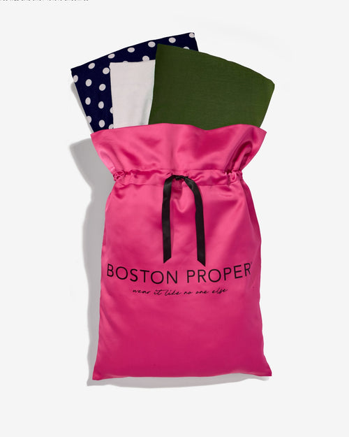 Boston Proper Drawstring Bag Pink/Black