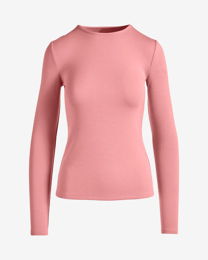 Crew Neck Knit Top Desert Rose