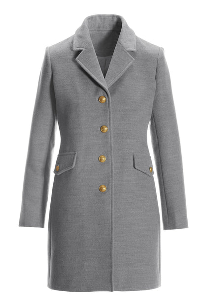 Classic Tailored Coat Heather Gray