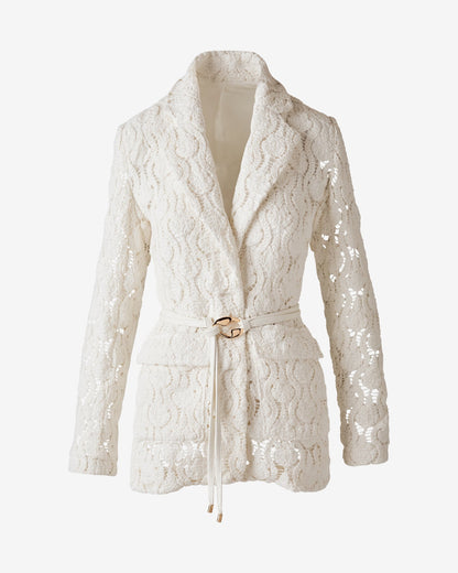 Crochet Blazer White