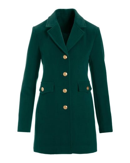 Classic Tailored Coat Deep Emerald