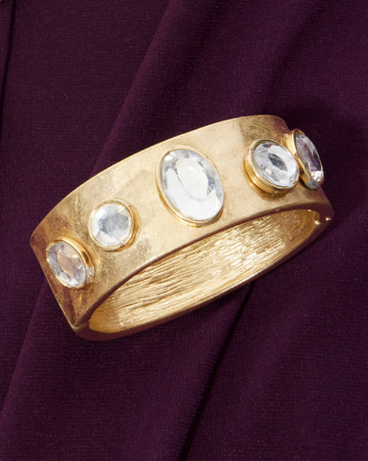 Crystal Gem Cuff Gold