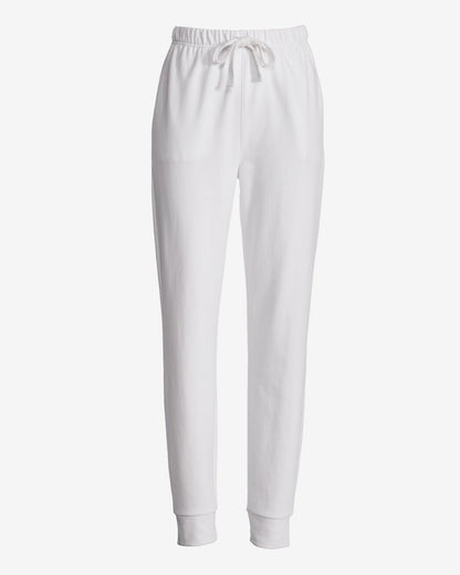 Cotton Comfort Drawstring Pocket Jogger White