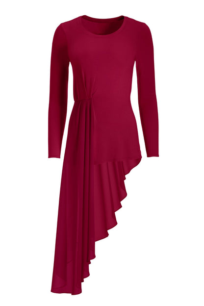 Chiffon Overlay Long Sleeve Top French Kiss