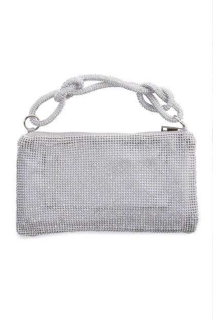 Crystal Mesh Handbag Silver