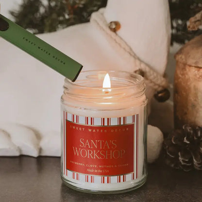 Santa's Workshop Christmas Candle
