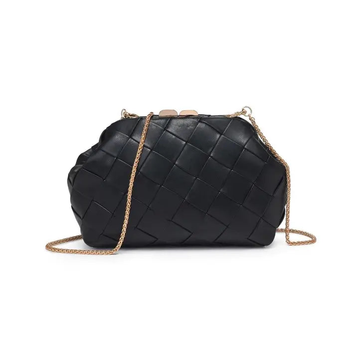 Pauline Woven Crossbody (Black)