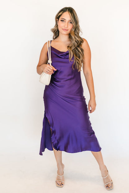 Remi Satin Midi Dress