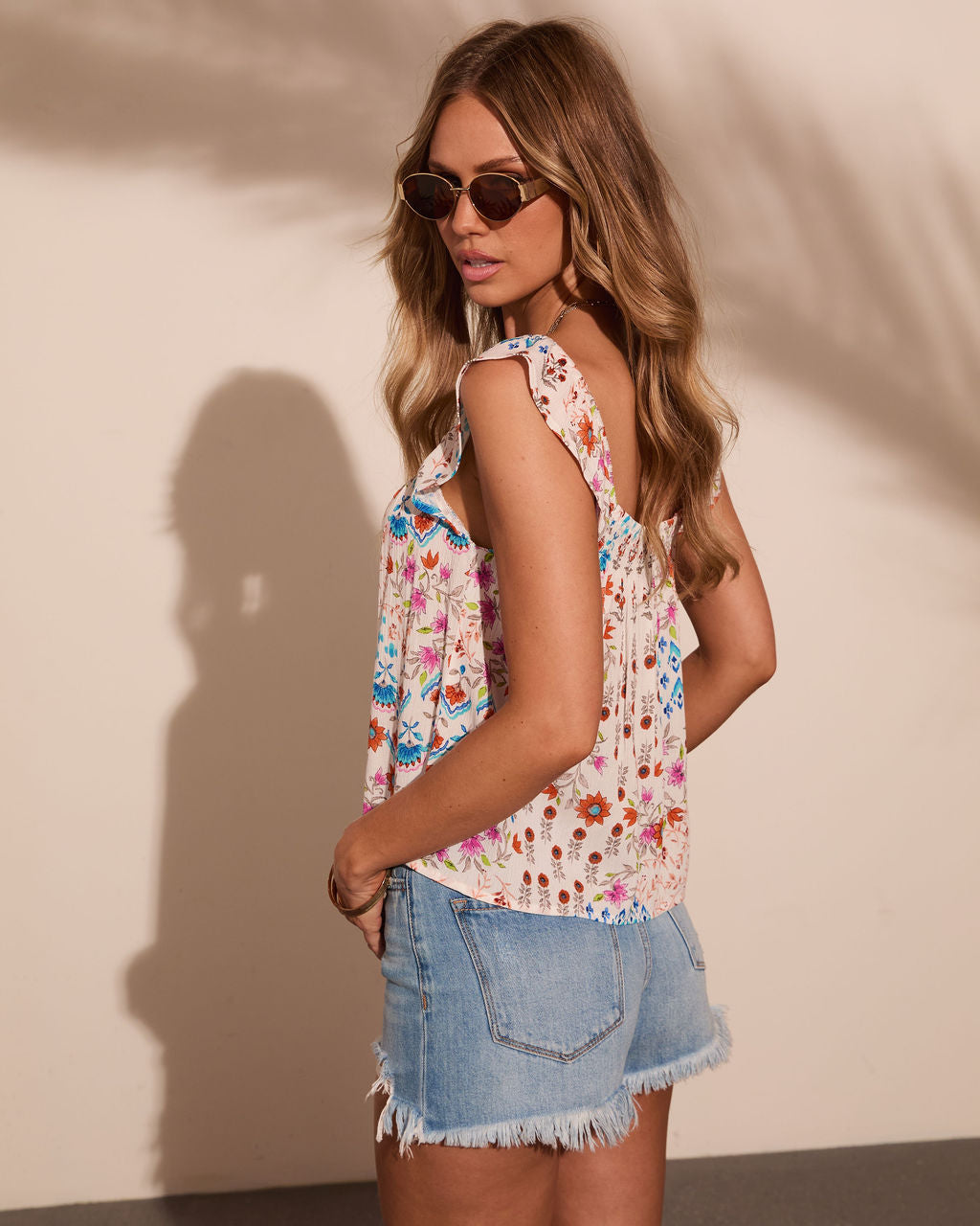 Darling Garden Floral Print Tank Top