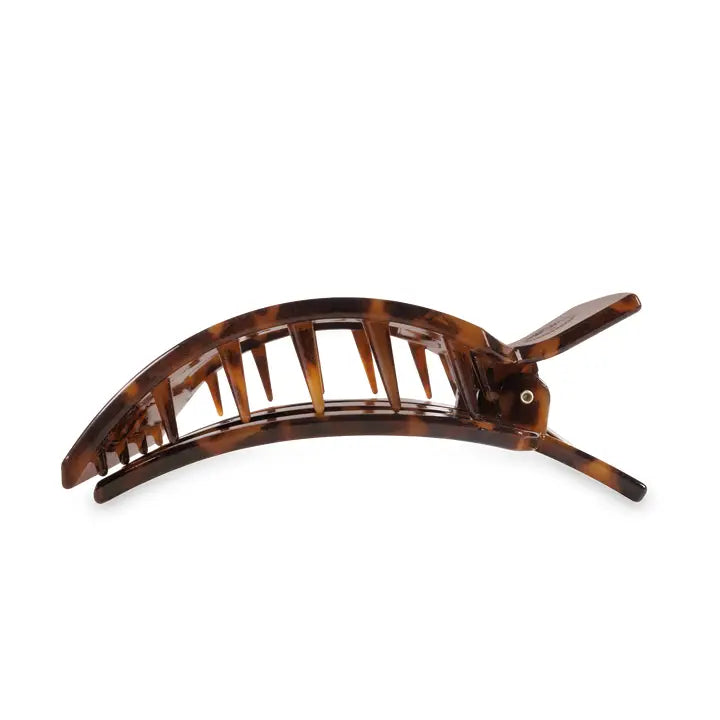Large Square Flat Hair Clip (Tortoise)