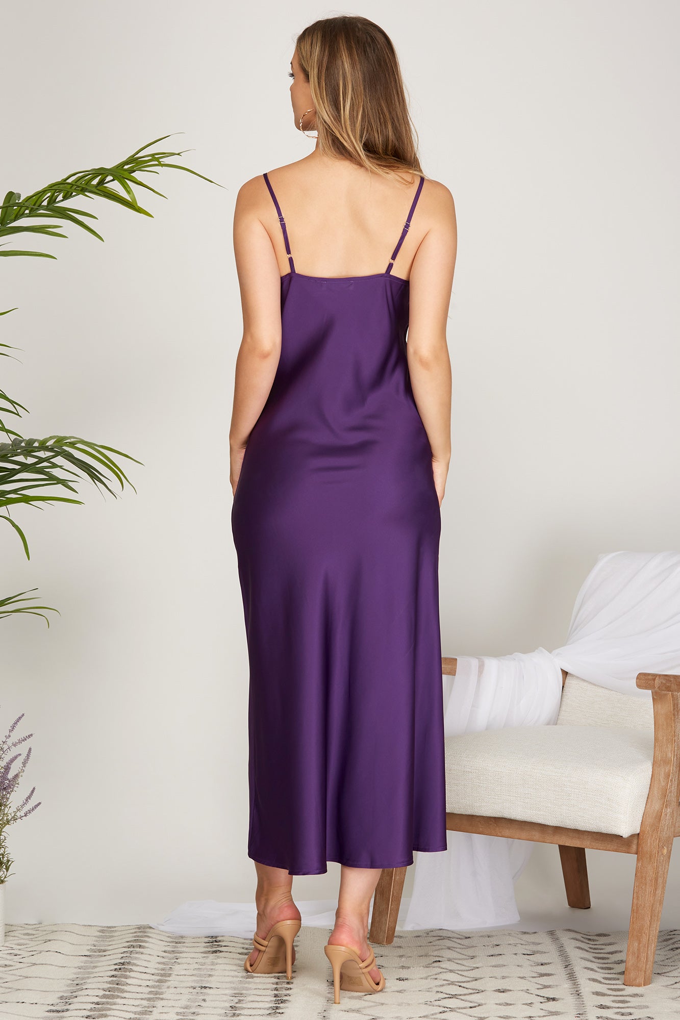 Remi Satin Midi Dress
