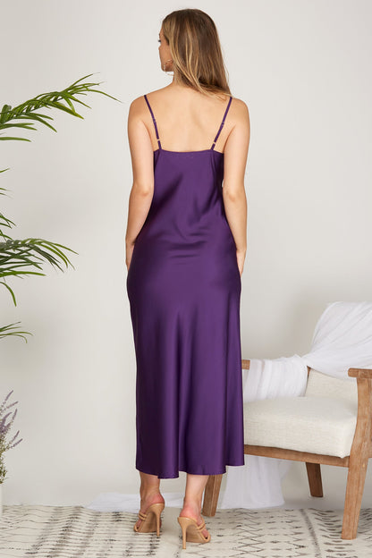 Remi Satin Midi Dress
