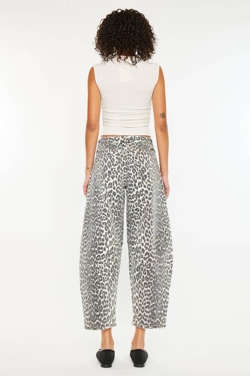 Leopard Barrel Jeans