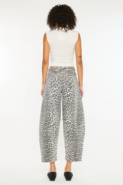 Leopard Barrel Jeans