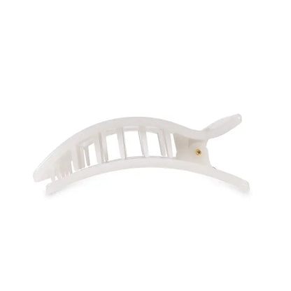 Medium Flat Rectangle Hair Clip (Coconut White)