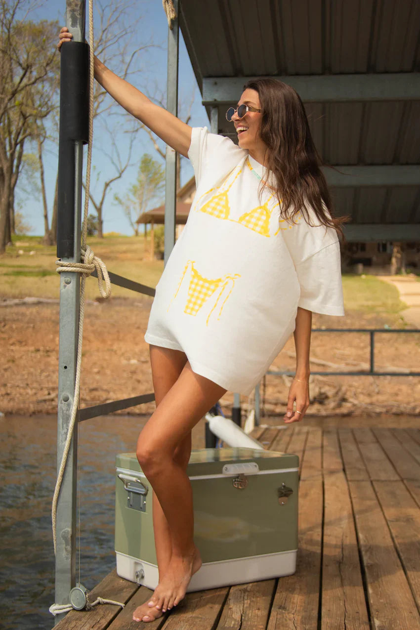 Gingham Bikini Tee