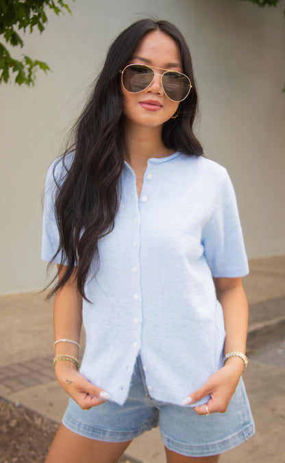 all my love cardigan - baby blue