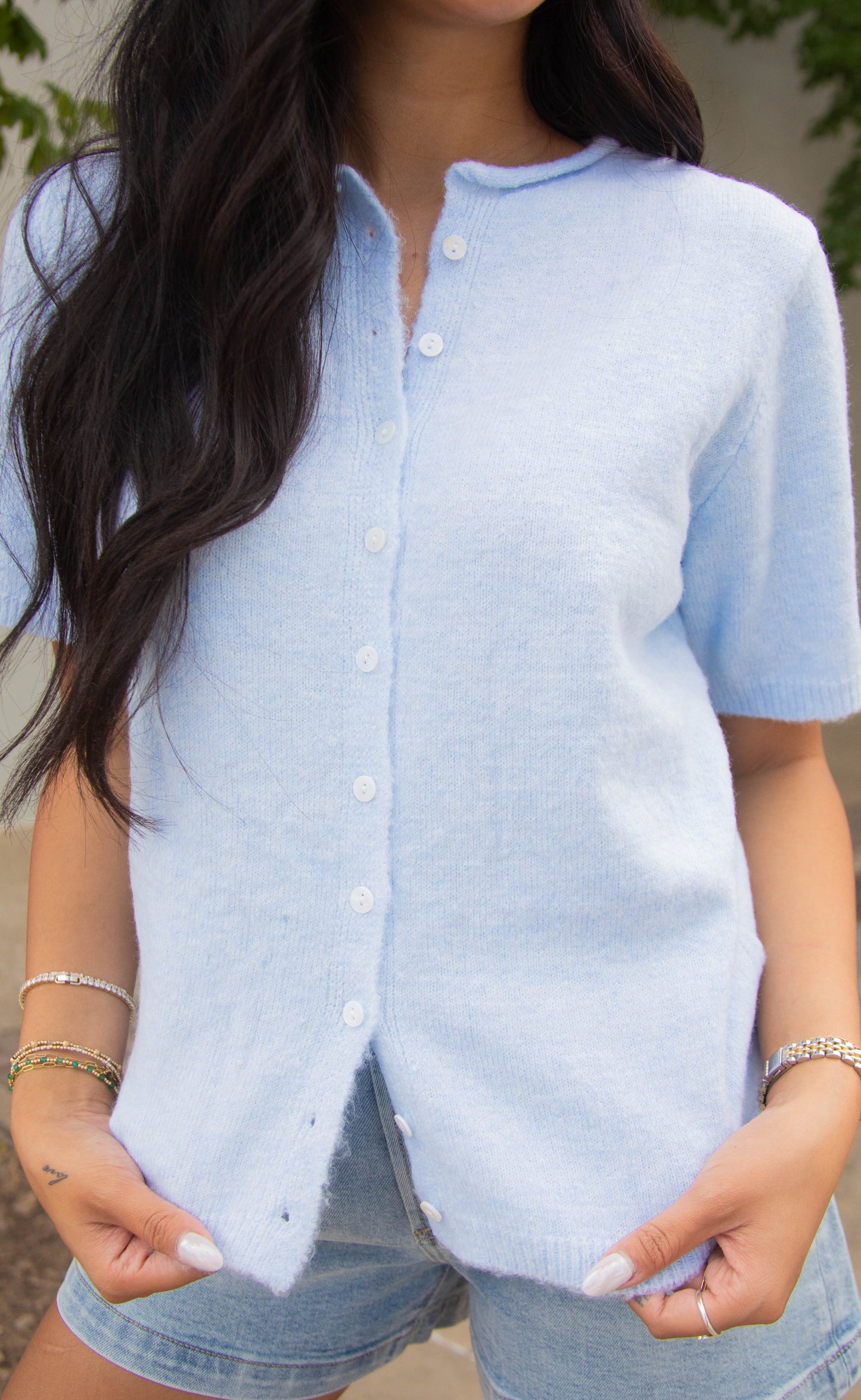 all my love cardigan - baby blue
