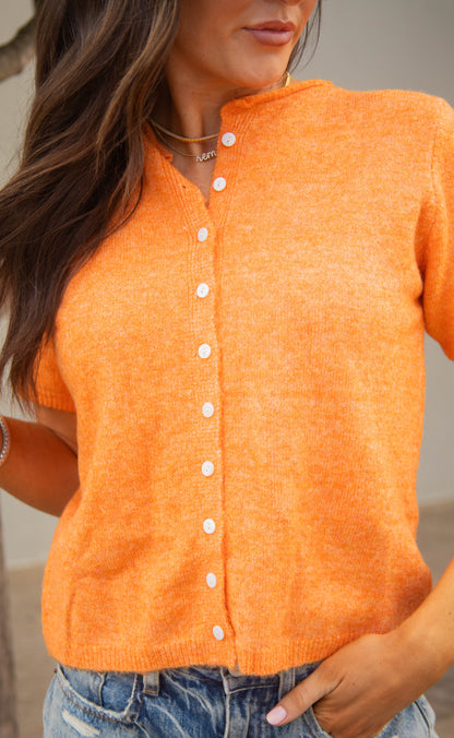 all my love cardigan - orange