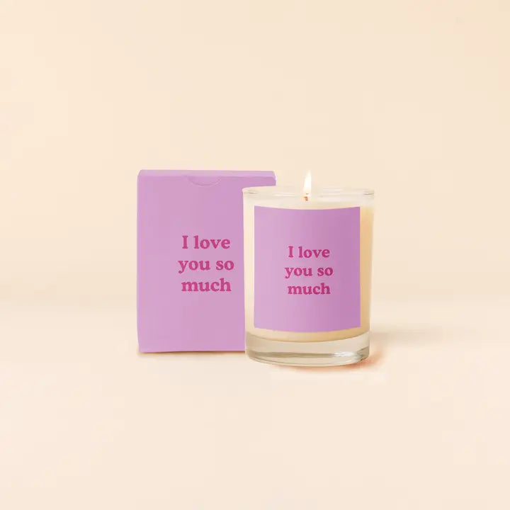 ILY So Much Rocks Glass Candle
