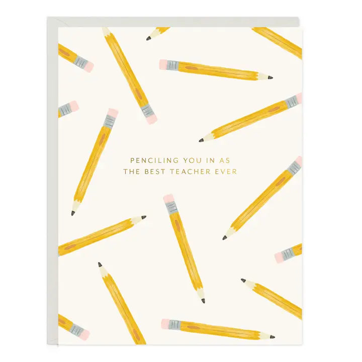 Pencil Teacher Card
