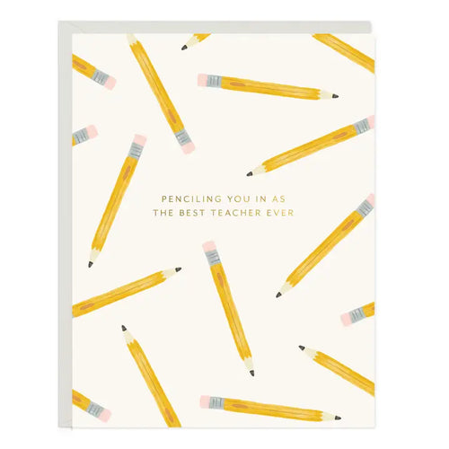 Pencil Teacher Card