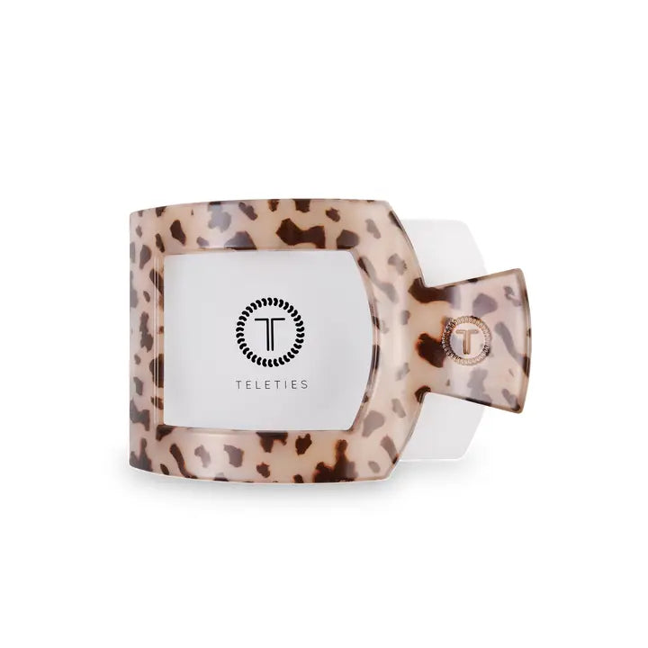 Medium Flat Square Hair Clip (Blonde Tortoise)