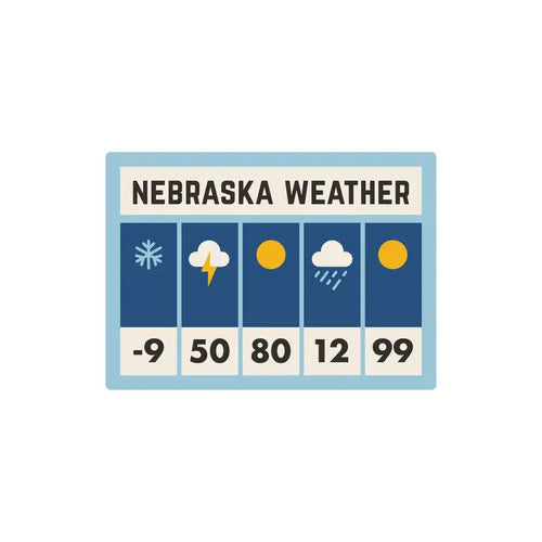 Nebraska Weather Sticker