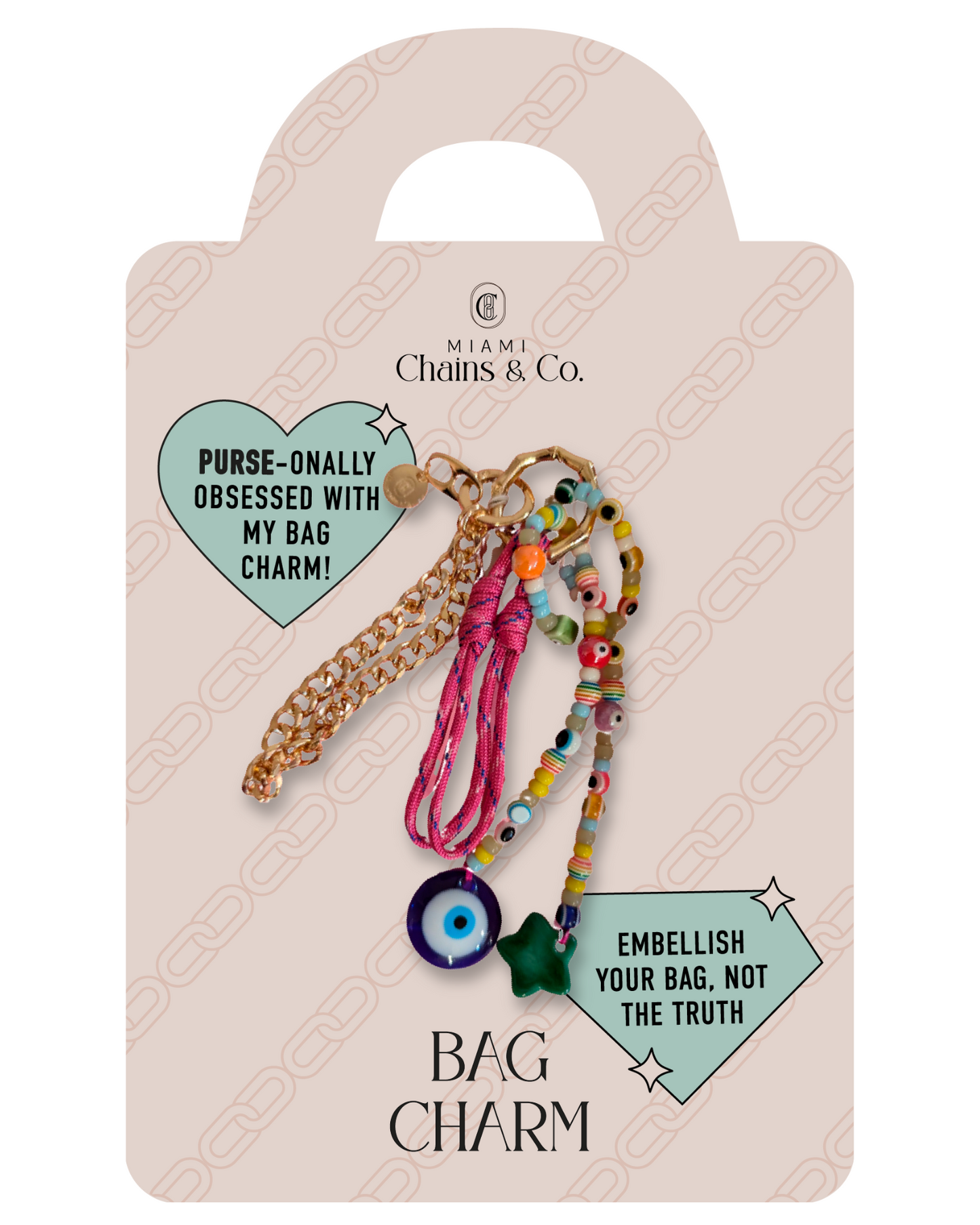 Charcoal Chic Bag Charm