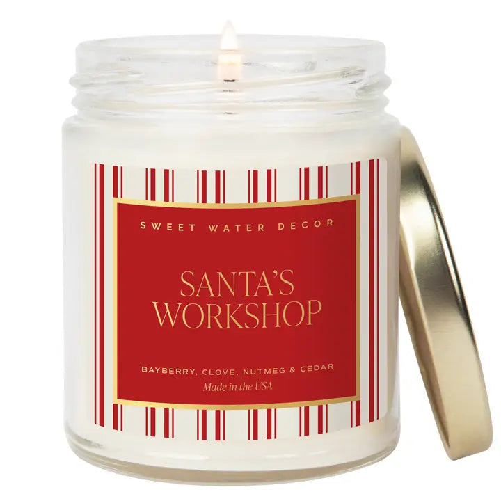 Santa's Workshop Christmas Candle