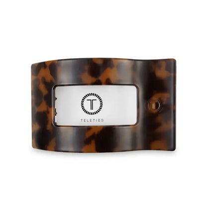 Medium Flat Rectangle Hair Clip (Tortoise)