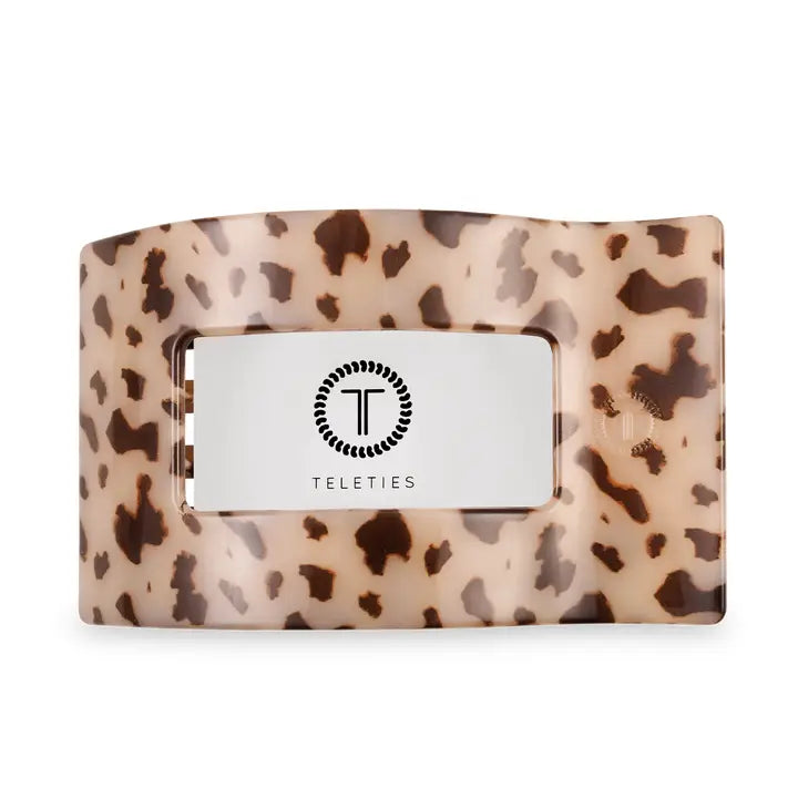 Large Flat Rectangle Hair Clip (Blonde Tortoise)