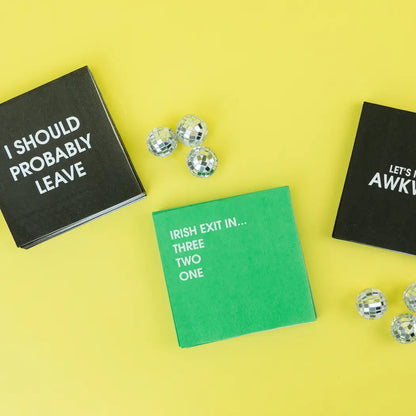 Irish Exit Cocktail Napkins (Green)