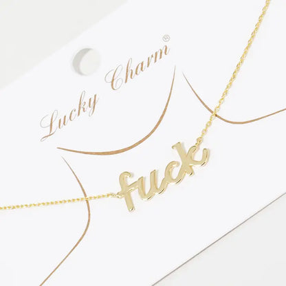 Fuck Script Necklace