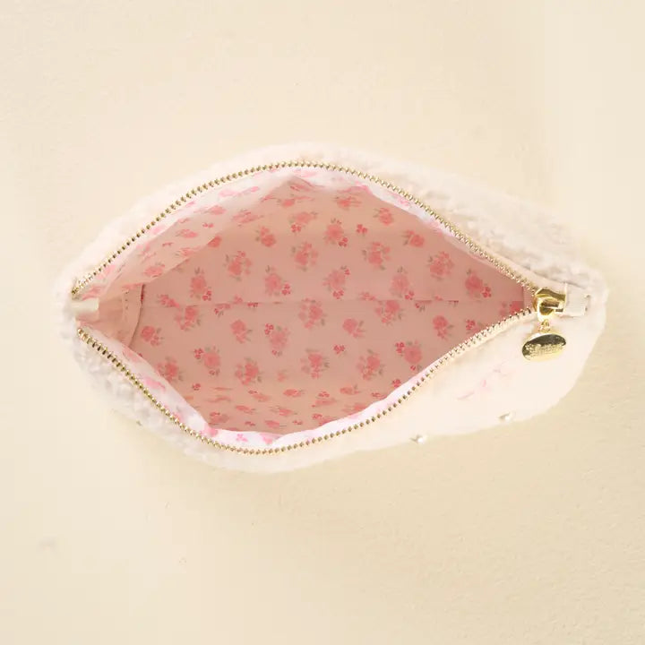 Pink Bows Teddy Pouch