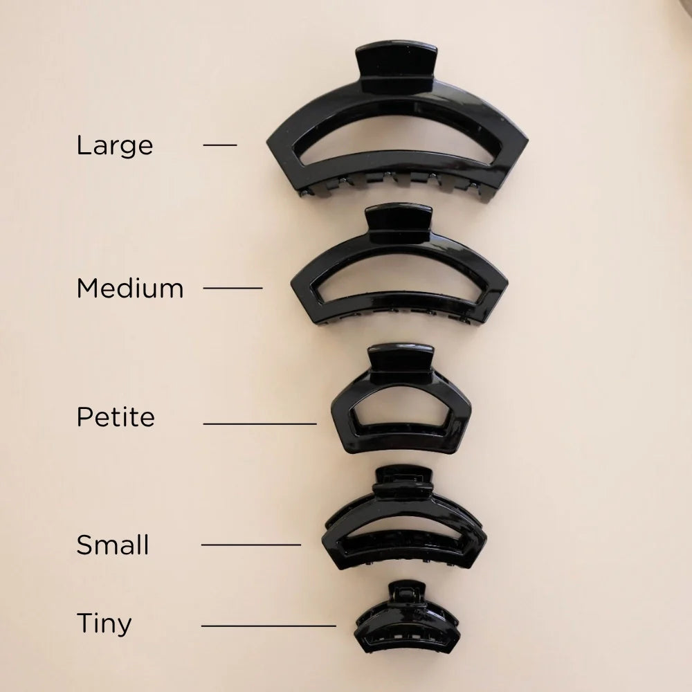 Petite Open Hair Clip (Jet Black)