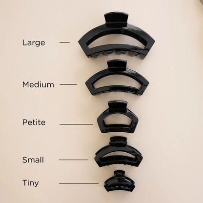 Petite Open Hair Clip (Jet Black)