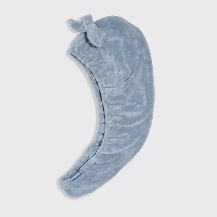 Plush Microfiber Hair Towel Turban (Blue)