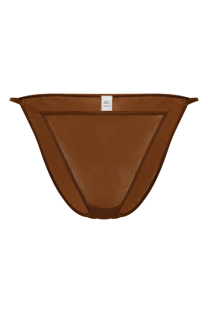 Soft Mesh String Bikini in Chestnut