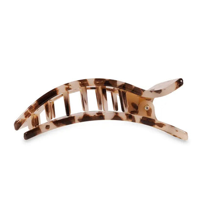 Large Flat Rectangle Hair Clip (Blonde Tortoise)