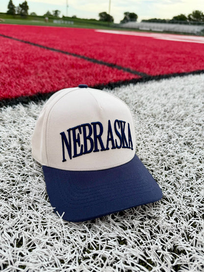 Navy Nebraska Trucker Hat