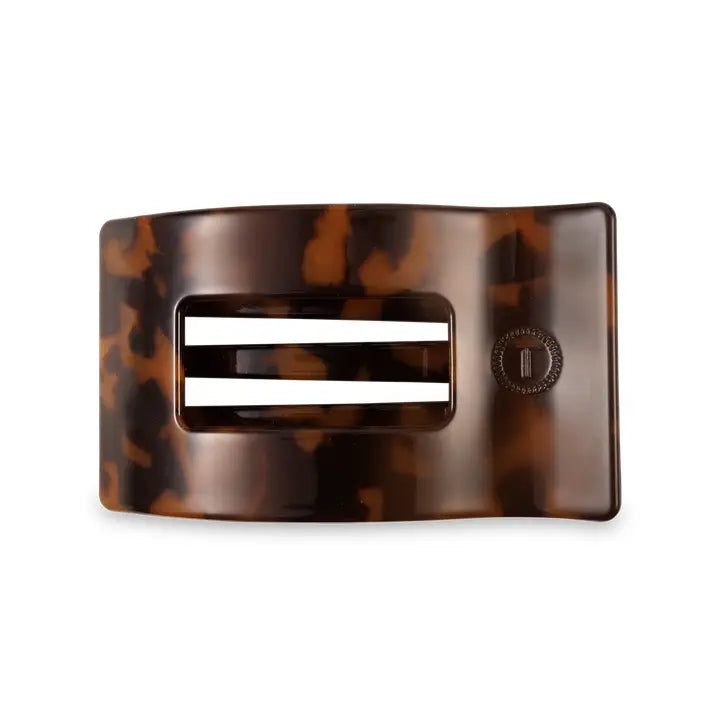 Medium Flat Rectangle Hair Clip (Tortoise)
