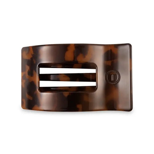 Medium Flat Rectangle Hair Clip (Tortoise)