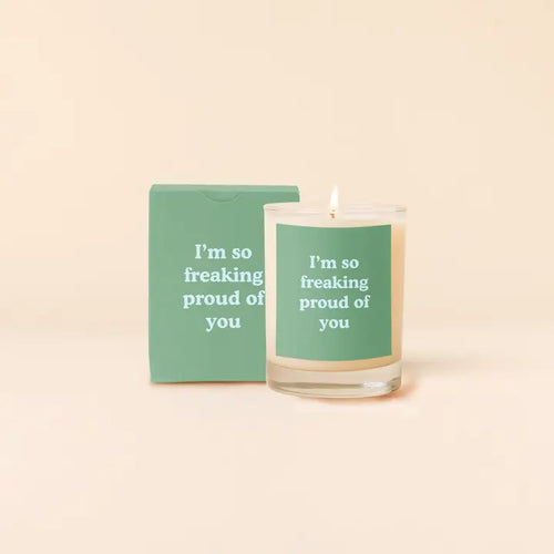 Proud Of You Rocks Glass Candle