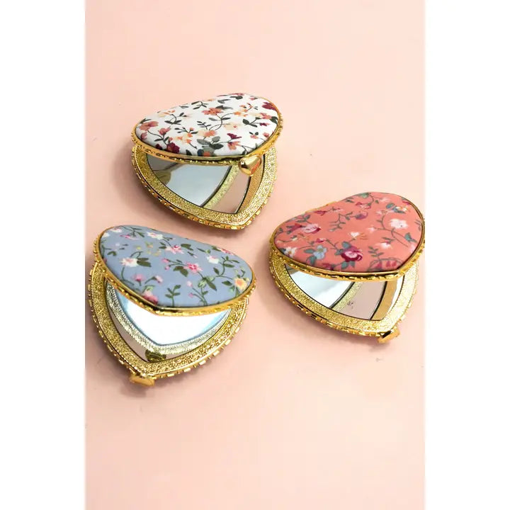 Floral Travel Compact Mirror