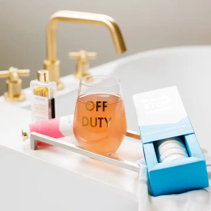 Off Duty Wine Glass